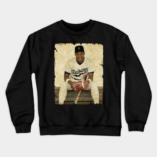 Bo Jackson in Auburn Tigers baseball Crewneck Sweatshirt by PESTA PORA